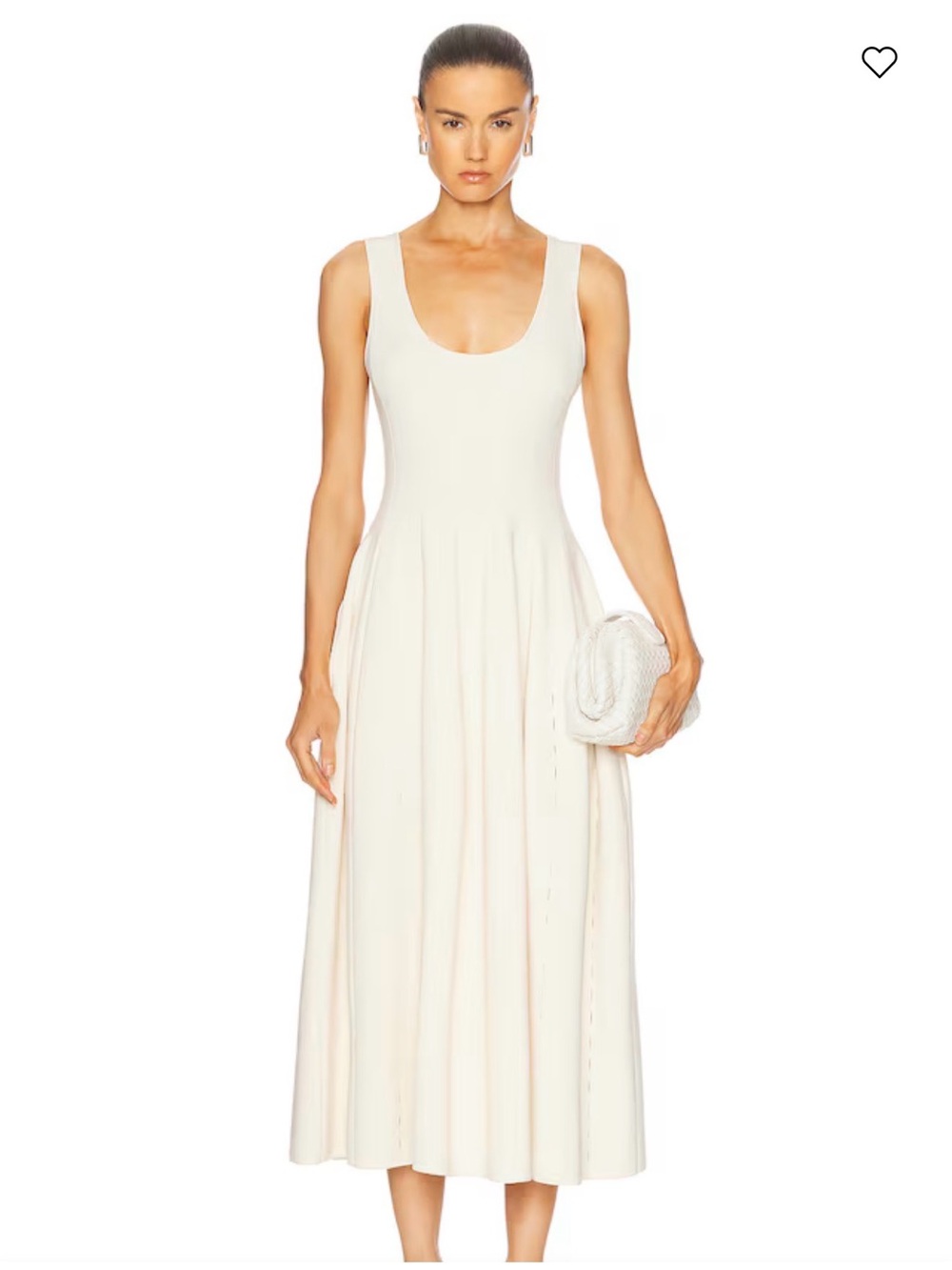 Adam Lippes Cream Ribbed Sleeveless Maxi Dress
